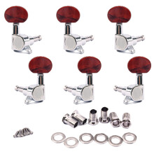 3Pcs Electric Guitar Tuning Pegs Coffee Metal Universal Size Tuners