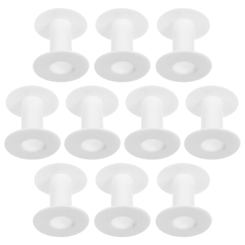 30Pcs White Plastic Ribbon Spool Holders for Sewing Embroidery Threads 1