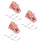 12Pcs Double-Sided Silver Metal Clips Flexible Table Number Holders 6