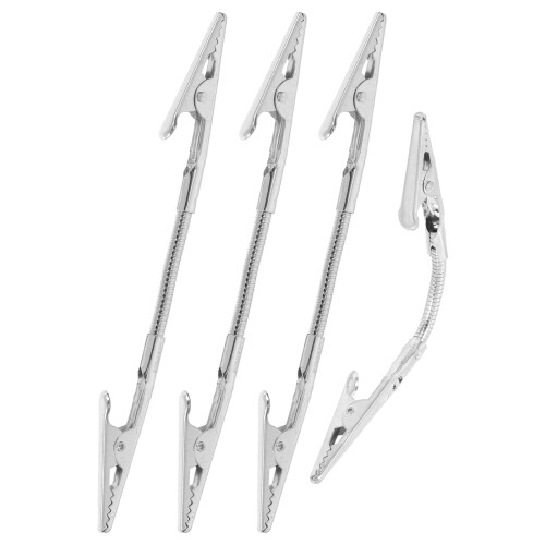 12Pcs Double-Sided Silver Metal Clips Flexible Table Number Holders