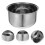 2Pcs Stainless Steel Rice Cooker Inner Pot Nonstick Silver 11