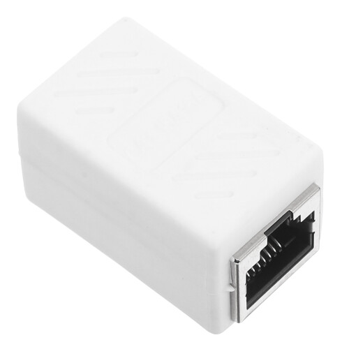 2Pcs Portable White Ethernet Coupler Adapter for Home Office Use 1