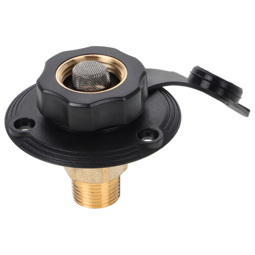2Sets Black ABS Rv Water Inlet Replacement Kit with Valve 1