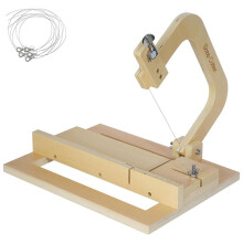 Wooden Soap Cutter for Soap Making Supplies Adjustable Wire Cutting Handmade Soap, Butter, Cake, Bread, Candles, Cheese