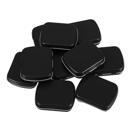 20Pcs Black Small Tin Boxes Metal Storage Containers Compact with Lid 2