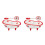 2Sets Multi-Color Ceramic Food Serving Bowl Candy Tray Household Use 6