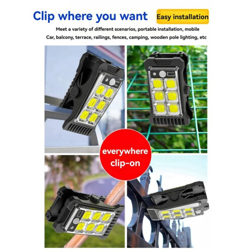 Solar Charging Garden Clamp Light Solar Motion Sensor Light Balcony Yard Wall Waterproof Sensor Light 1