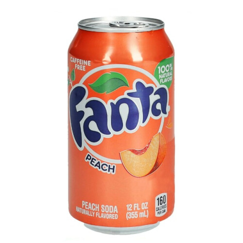 Fanta Peach SodaFlavoured Drink 355ml (Pack of 24)