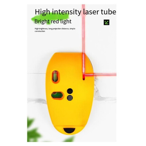 0 Degree Right-Angle Infrared Laser Level, Decoration Wire Playing Tool, Mouse Type Ground Level, High Precision 2