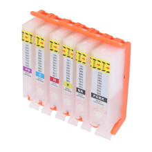 6 Stück Tintenpatronen-Set 280 281 mit dauerhafter Chip, 6 Farben Nachfüllset, Umweltfreundlich