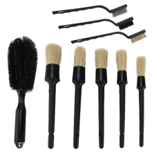 Set di spazzole ultra morbide per interni auto, kit di pulizia multifunzionale per auto con setole antigraffio, set di spazzole per cerchi auto in 5