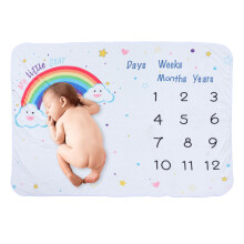 Baby-Monatsmeilenstein-Decke Unisex 150x100cm Weiches Polyester
