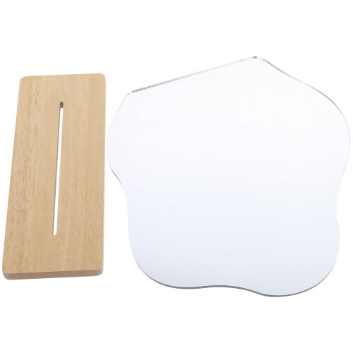 5Sets Draagbare Make-Up Spiegel Met Standaard En Onregelmatig