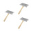 3Pièces Brosse Cardeuse À Laine Bois Acier Pour 4