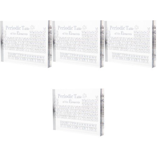 4Pièces Présentation Élément Périodique Transparent Durable 2