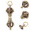 Pendentif Vajra Cuivre Pour Porte-Clés Collier DIY 9