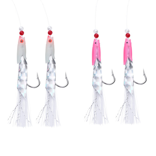 30Pièces Hameçons De Peau De Poisson Simulée Multicolores Pour Pêche