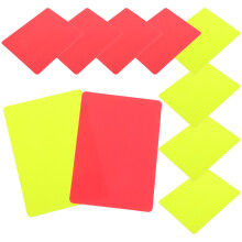 10Pièces Cartes Arbitre Football Kit PVC