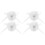 4Pièces Pompons Blancs Décoratifs Cloche Pour Rollers 4