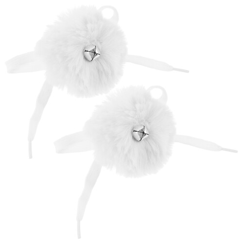4Pièces Pompons Blancs Décoratifs Cloche Pour Rollers 1