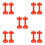 5Pièces Crochet Mur Extincteur Rouge Facile Installation Pour 9