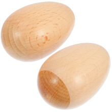 8Pcs Kids Wooden Percussion Instruments Beige Musical Egg Shaker Toys