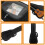 2Pièces Étui Ukulélé Oxford Noir Poche Transparente Et Compact 3