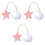 3Pièces Mobile Étoile Pour Lit Bébé Décoration Suspendue Colorée 3