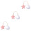 3Pièces Mobile Étoile Pour Lit Bébé Décoration Suspendue Colorée 5