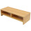 2Pcs Office Desk Organizer Computer Riser Storage Box Chocolate Wood 2