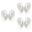 3Paires Oreilles De Simulation Blanches En Silicone Pour Enseignement 5