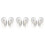 3Paires Oreilles De Simulation Blanches En Silicone Pour Enseignement 3
