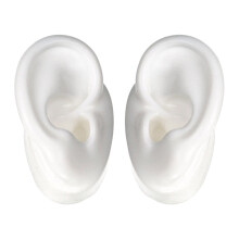 3Paires Oreilles De Simulation Blanches En Silicone Pour Enseignement