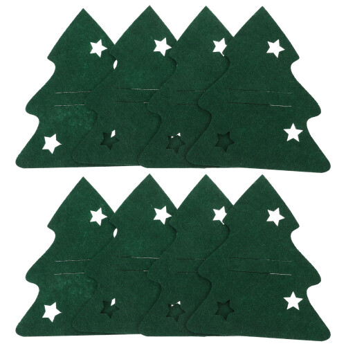 40Pièces Range Couverts Sapin Feutre Vert Porte Ustensiles Pour Soirée 1
