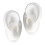 3Paires Oreilles De Simulation Blanches En Silicone Pour Enseignement 10