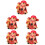 5Pièces Statues Riche Rouge Résine Décorations Intérieur 8