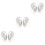 3Paires Oreilles De Simulation Blanches En Silicone Pour Enseignement 4