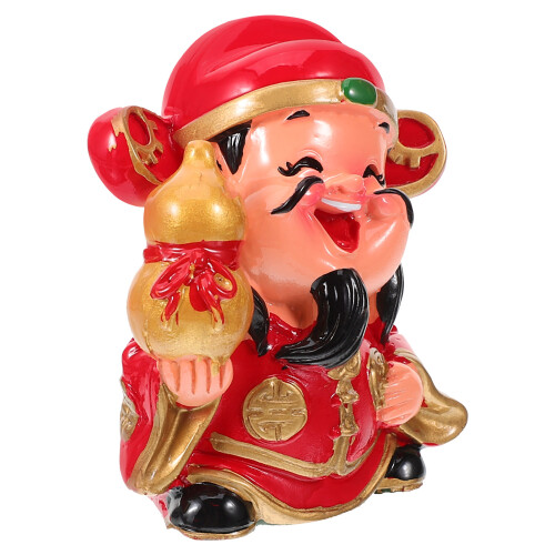5Pièces Statues Riche Rouge Résine Décorations Intérieur 1