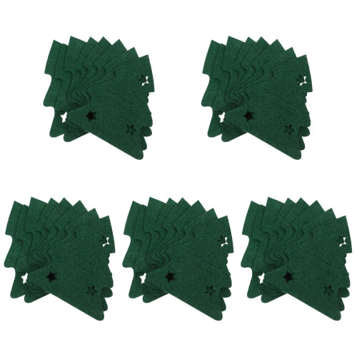 40Pièces Range Couverts Sapin Feutre Vert Porte Ustensiles Pour Soirée 2