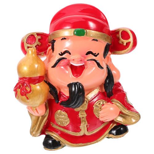 5Pièces Statues Riche Rouge Résine Décorations Intérieur 2