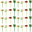 20Paquets Réutilisables Colorées Style 6