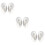 3Paires Oreilles De Simulation Blanches En Silicone Pour Enseignement 8