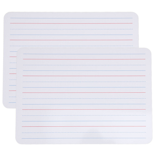 2Pièces Petit Tableau Blanc Double Face Réutilisable Pour Enfants