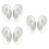 3Paires Oreilles De Simulation Blanches En Silicone Pour Enseignement 6