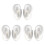 3Paires Oreilles De Simulation Blanches En Silicone Pour Enseignement 2