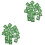 200Pièces Cubes Bois Verts Sans Éclats Pour Et Déco 3