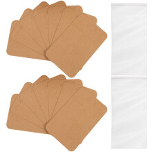 3Sets Creative Keychain and Necklace Display Cards with Sealing Bags