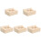 5Pièces Bois Beige Multi-Usage Pour Hamster Petits Animaux 2