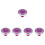 5Pièces Cadeau Violet Clip Chapeau Résistant 7