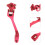 Leviers De Arrière En Aluminium Rouge 11